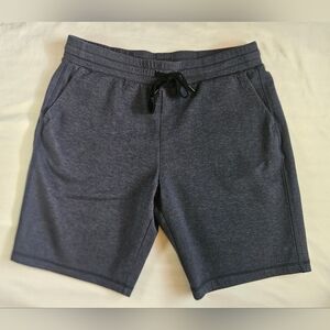 32° Cool Mens Heathered Blue Drawstring Waist Pocketed Sweat Shorts Size Large